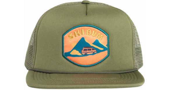 FlyLow Ski Bum Trucker Cap - Men's-Army