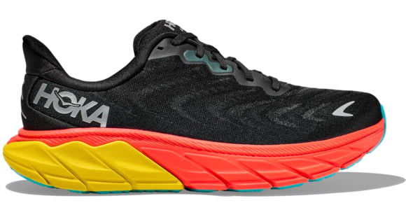 Hoka Arahi 6 Running Shoes - Mens, Black/Flame, 9.5D, 1123194-BFLM-09.5D