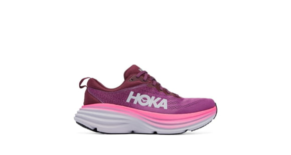 Hoka Bondi 8 Road Running - Womens, Beautyberry / Grape Wine, 09.5B, 1127952-BGWN-09.5B