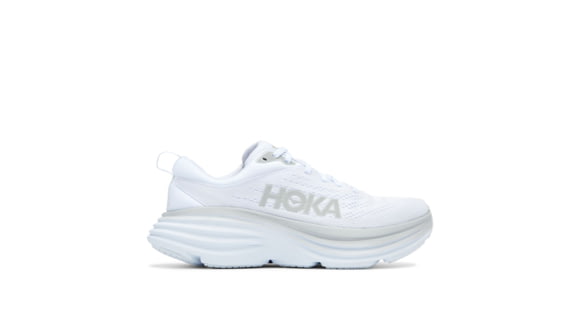 Hoka Bondi 8 Road Running - Womens, White/White, 10.5B, 1127952-WWH-10.5B