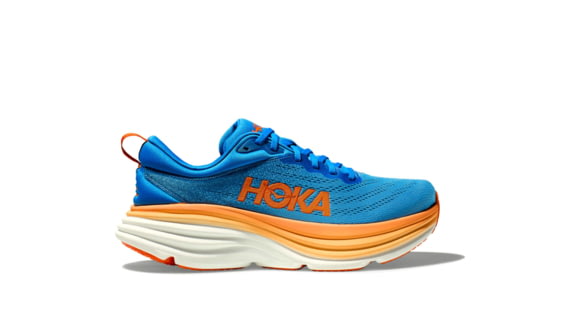 Hoka Bondi 8 Running Shoes - Men's, Coastal Sky/Vibrant Orange, 11D, 1123202-CSVO-11D