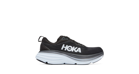 Hoka Bondi 8 Wide Road Running - Womens, Black / White, 07D, 1127954-BWHT-07D