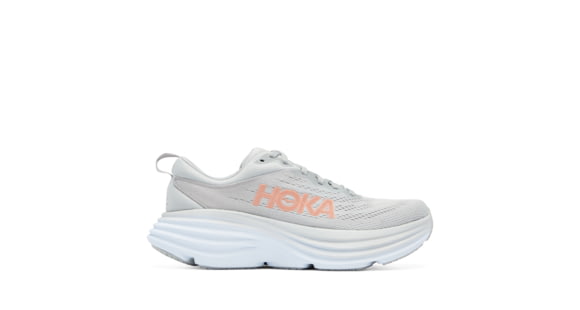 Hoka Bondi 8 Wide Road Running - Womens, Harbor Mist / Lunar Rock, 09.5D, 1127954-HMLR-09.5D