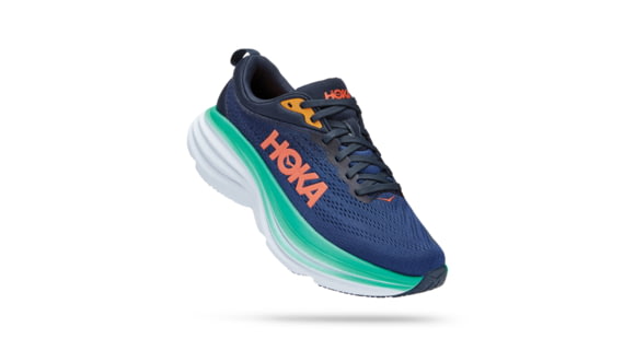 Hoka Bondi 8 Wide Road Running - Womens, Outer Space / Bellwether Blue, 08D, 1127954-OSBB-08D