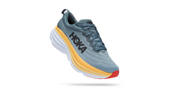 Hoka Bondi 8 Wide Running Shoes - Mens, Goblin Blue / Mountain Spring, 08.5EE, 1127953-GBMS-08.5EE