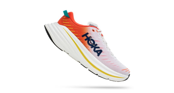 Hoka Bondi X Road Running Shoes - Men's, Blanc De Blanc/Flame, 8.5D, 1113512-BDBF-08.5D
