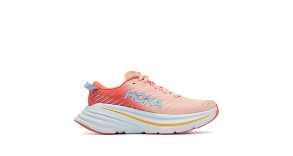 Hoka Bondi X Road Running - Womens, Camellia / Peach Parfait, 07.5B, 1113513-CPPF-07.5B
