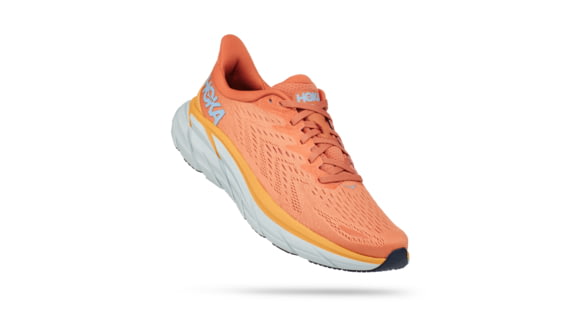Hoka Clifton 8 Wide Road Running - Womens, Sun Baked / Shell Coral, 08.5D, 1121375-SBSCR-08.5D