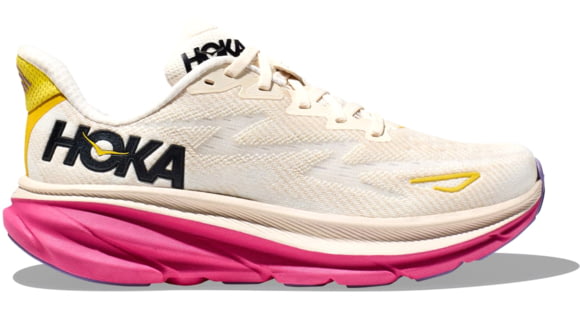 Hoka Clifton 9 Road Running Shoes - Womens, Eggnog/Blanc De Blanc, 10.5B, 1127896-EBDB-10.5B