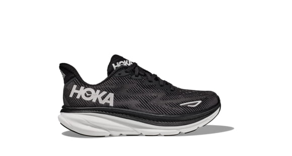 Hoka Clifton 9 Running Shoes - Mens, Black/White, 11D, 1127895-BWHT-11D