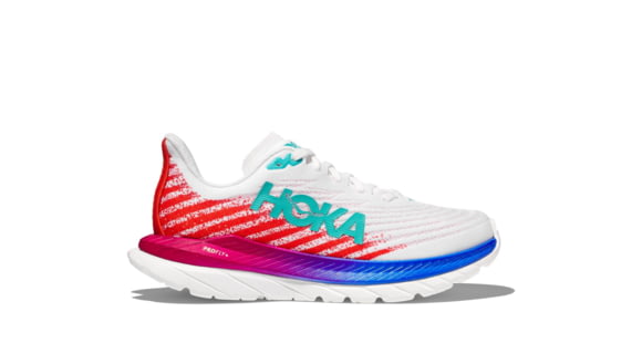 Hoka Mach 5 Road Running - Womens, White/Flame, 6.5B, 1127894-WFM-06.5B