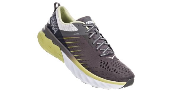 Hoka Arahi 3 Running Shoes - Men's, Charcoal Gray / Lime Sherbet, Wide, 11, 1104098-CGLSH-11EE