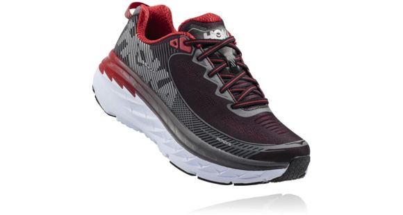 Hoka Bondi 5 Road Running Shoe - Men's-Black/Formula One-Medium-8