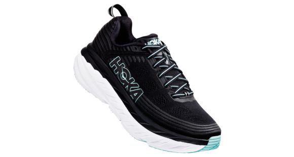Hoka Bondi 6 Running Shoes - Women's, Black / Aqua Sky, Medium, 6.5, 1019270-BASY-06.5