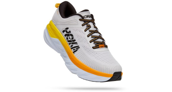 Hoka Bondi 7 Road Running Shoes - Men's, Nimbus Cloud / Radiant Yellow, 10.5 US, Wide, 1110530-NCRY-10.5EE