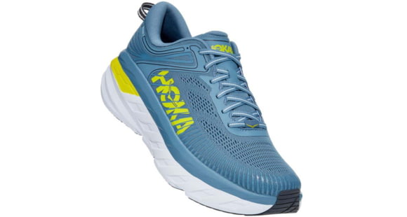 Hoka Bondi 7 Road Running Shoes - Men's, Provincial Blue/Citrus, 9 US, Medium, 1110518-PBCS-09