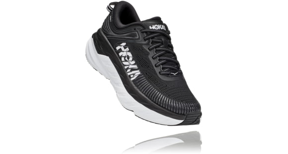 Hoka Bondi 7 Road Running Shoes - Women's, Black / White, 10D, 1110531-BWHT-10D
