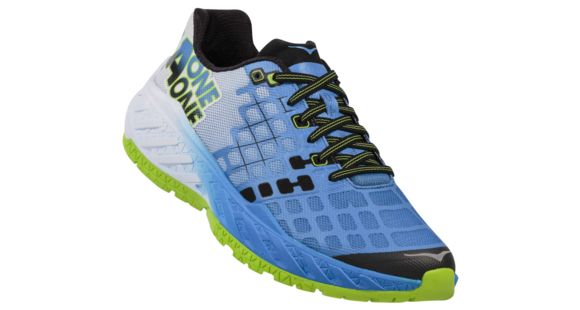 Hoka Clayton Road Running Shoe - Men's-Green/French Blue-Medium-12.5