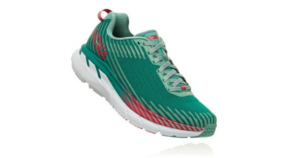 Hoka Clifton 5 Road Running Shoes - Women's, Green-Blue Slate/Canton, Medium, 10, 1093756-GSCN-10
