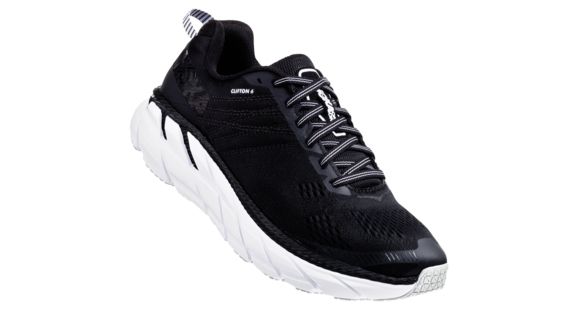 Hoka Clifton 6 Running Shoes - Men's, Black / White, Medium, 13, 1102872-BWHT-13