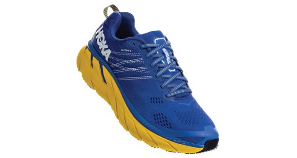 Hoka Clifton 6 Running Shoes - Men's, Nebulas Blue / Lemon, Medium, 9, 1102872-NBLM-09