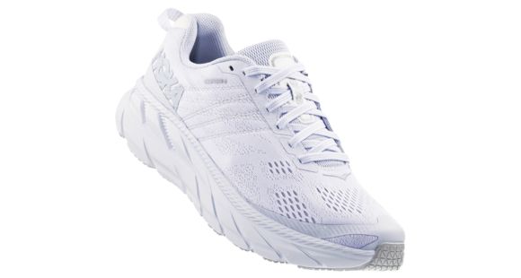 Hoka Clifton 6 Running Shoes - Women's, White / Lunar Rock, Medium, 6.5, 1102873-WLRC-06.5