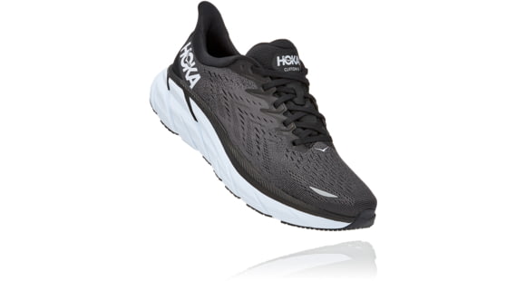 Hoka Clifton 8 Road Running Shoes - Men's, Black/White, 10.5EE, 1121374-BWHT-10.5EE