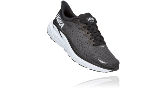 Hoka Clifton 8 Road Running Shoes - Women's, Black / White, 11B, 1119394-BWHT-11B