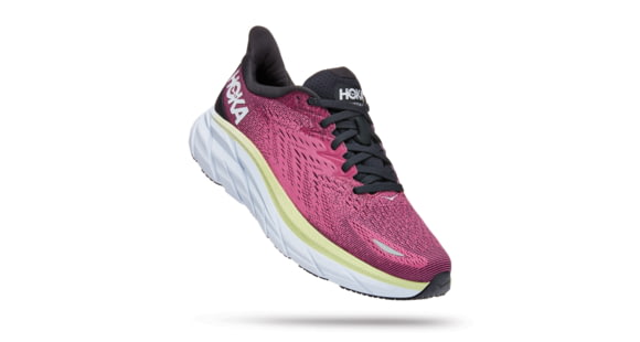 Hoka Clifton 8 Road Running Shoes - Women's, Blue Graphite / Ibis Rose, 6.5D, 1121375-BGIR-06.5D