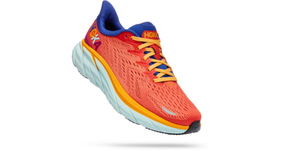 Hoka Clifton 8 Road Running Shoes - Women's, 7 US, Fiesta/Bluing, 1119394-FBLN-07B