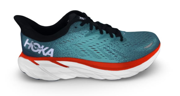 Hoka Clifton 8 Road Running Shoes - Men's, Real Teal / Aquarelle, 15D, 1119393-RTAR-15D