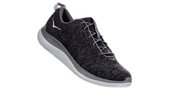Hoka Hupana Flow Wool Running Shoes - Women's, Dark Shadow / Wild Dove, Wide, 5, 1107649-DSWD-05D