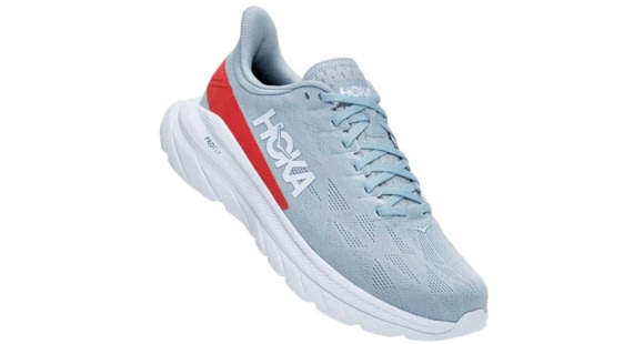 Hoka Mach 4 Road Running Shoes - Men's, Blue Fog / Fiesta, 09.5, D, 1113528-BFFS-09.5D