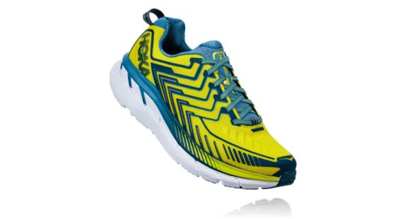 Hoka Men's Clifton 4 Road Running Shoe, Sulphur Spring/Midnight, 14 US, 1016723-SSMD-14
