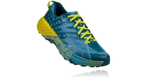 Hoka Men's Speedgoat 2 Trail Running Shoe, Midnight/Niagara, 14 US, 1016795-MTNG-14