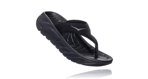 Hoka Ora Recovery Flip Casual Sandals - Women's, Black/Dark Gull Gray, Medium, 6, 1099676-BDGGR-6
