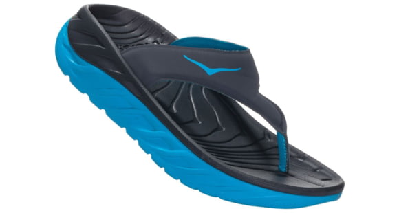 Hoka Ora Recovery Flip Casual Sandals - Women's, Ebony/Dresden Blue, Medium, 7, 1099676-EDNB-7