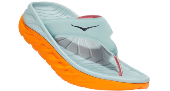 Hoka Ora Recovery Flip Road Running Shoes - Women's, Blue Haze/Bright Marigold, 8 US, Medium, 1117910-BHBM-08