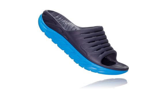 Hoka Ora Recovery Slide 2 Casual Sandals - Women's, Ebony/Dresden Blue, Medium, 5, 1099674-EDNB-5