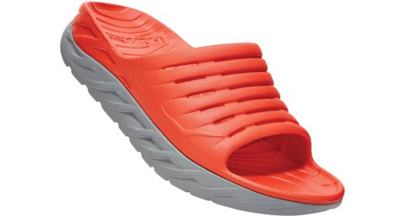 Hoka Ora Recovery Slide Sandals - Men's, Mandarin Red/Wild Dove, 9, 1099673-MRWDV-9