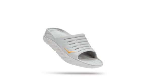 Hoka Ora Recovery Slide Shoes - Men's, Lunar Rock / Radiant Yellow, 13, 1099673-LRRY-13