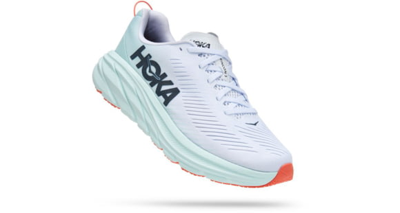 Hoka Rincon 3 Road Running Shoes - Women's, White / Blue Glass, 5B, 1119396-WBGL-05B