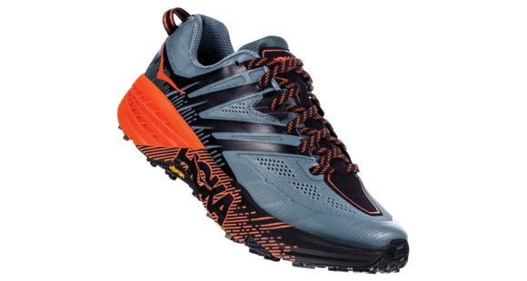 Hoka Speedgoat 3 Running Shoes - Men's, Stormy Weather / Tangerine Tango, Medium, 10.5, 1099733-SWTT-10.5