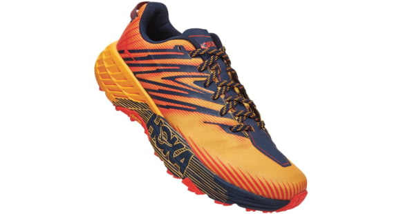 Hoka Speedgoat 4 Trailrunning Shoes - Men's, Gold Fusion/Black Iris, 12 US, Medium, 1106525-GFBI-12