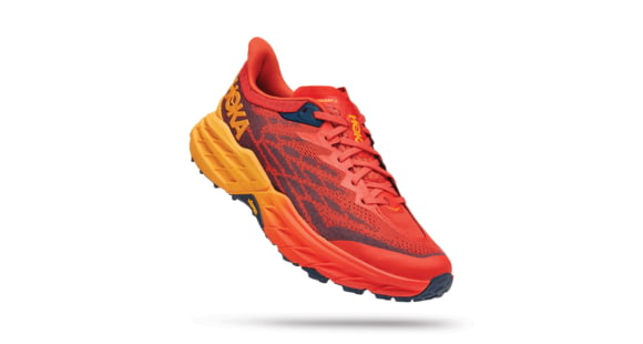 Hoka Speedgoat 5 Shoes - Men's, Fiesta / Radiant Yellow, 9.5EE, 1123159-FRYL-09.5EE