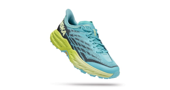 Hoka Speedgoat 5 Shoes - Women's, Coastal Shade / Green Glow, 9.5B, 1123158-CSGG-09.5B