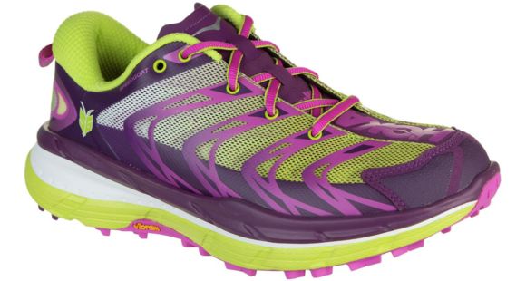 Hoka Speedgoat Trail Running Shoe - Women's-Plum/Fuchsia/Acid-Medium-9