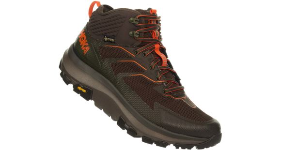 Hoka Toa GTX Hiking Shoes - Men's, Black Olive/ Orange, 11.5 US, Medium, 1112032-BOON-11.5