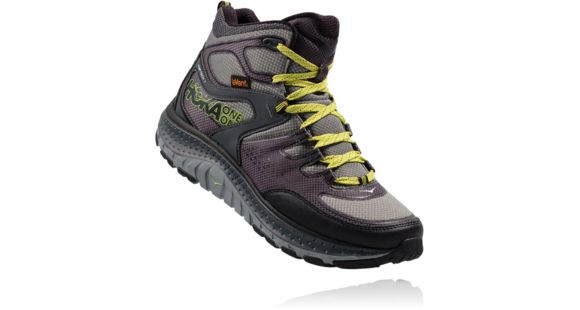 Hoka Tor Tech Mid WP Hiking Boot - Men's-Grey/Acid-Medium-12