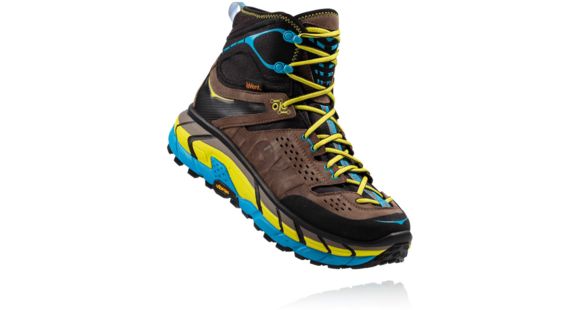 Hoka Tor Ultra Hi Waterproof Hiking Boot - Men's-Grey/Cyan-Medium-8